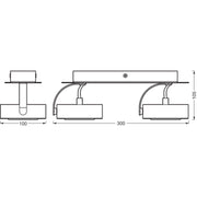 Ledvance - Decken-/Wandleuchte LED-Spotstrahler Decor #4058075828148 2 Spots, weiß