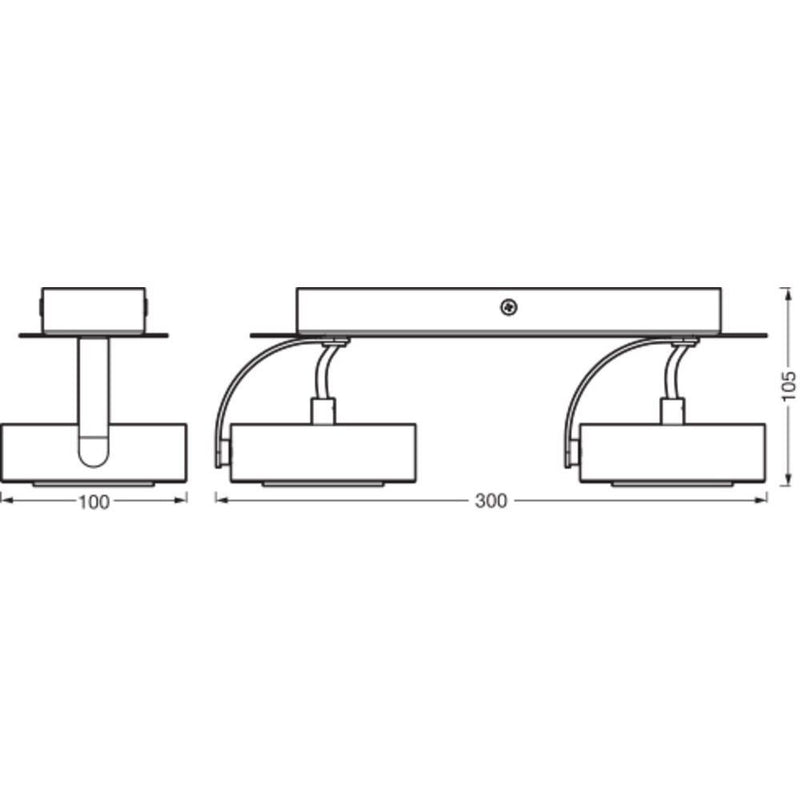 Ledvance - Decken-/Wandleuchte LED-Spotstrahler Decor #4058075828148 2 Spots, weiß