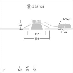Thorn - Downlight/Strahler/Flutlicht LED-Downlight CETUS3 S #96635309 830, ws