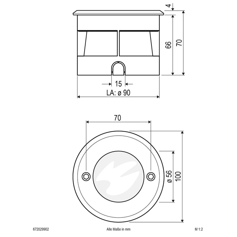 EVN Lichttechnik - Bodeneinbauleuchte LED-Bodeneinbauleuchte 672029902 IP67 RGB