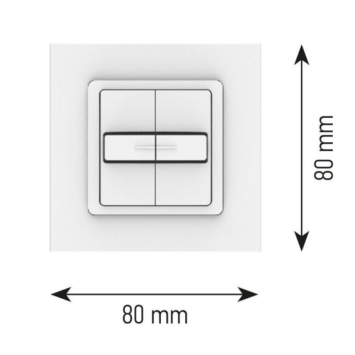Somfy - Jalousieschalter/-taster Doppeltaster 1800538 m.Tast/Rast 2 Jalou