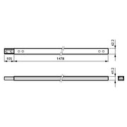 Philips Lighting - Tragschiene für Lichtbandsystem Tragschiene 9-pol. LL551T #96474799 1,50m, weiß
