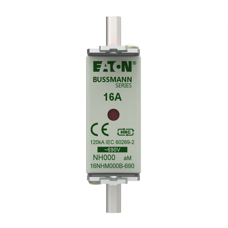 Eaton - Messersicherung Sicherungseinsatz Nieders. 16NHM000B-690 16A AC 690V 120kA − 3 Stück