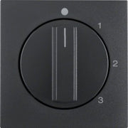 Berker - Abdeckung/Bedienelement für Installationsschalterprogramme Zentralstück mit Drehknopf 1096160600 3S B.3/B.7 anth
