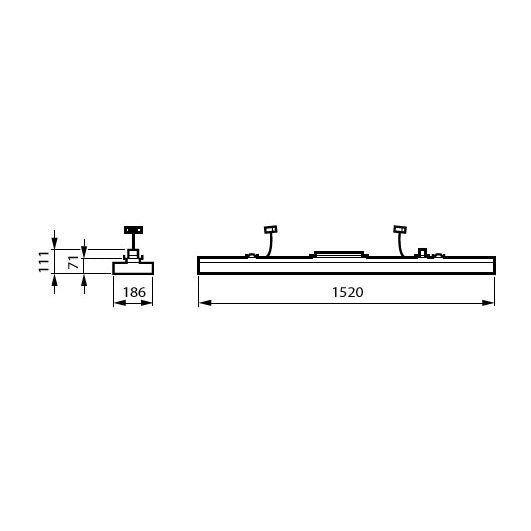 Philips Lighting - Geräteträger für Lichtbandsystem LED-Lichtband SM970X 56S #62223400 4000K, DIA