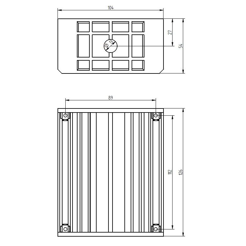 Grothe - Unterputzkasten für Klingelanlage UP-Kasten UPK 804 f.4Taster,einreihig