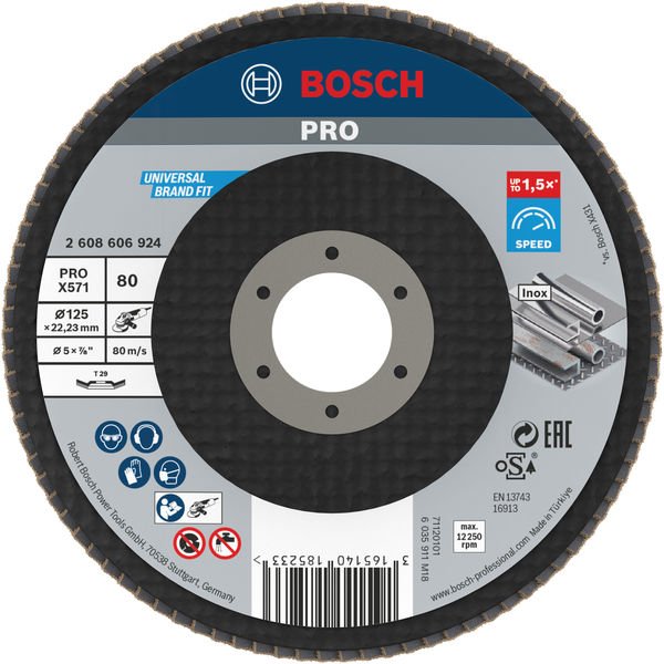 Bosch - Trenn-/Schleifscheibe PRO X571 2608606924 Fächerschleifscheibe