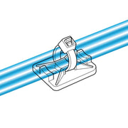 HellermannTyton - Befestigungssockel und -element für Kabelbinder Klebesockel TY8G1S-W-C1 − 100 Stück