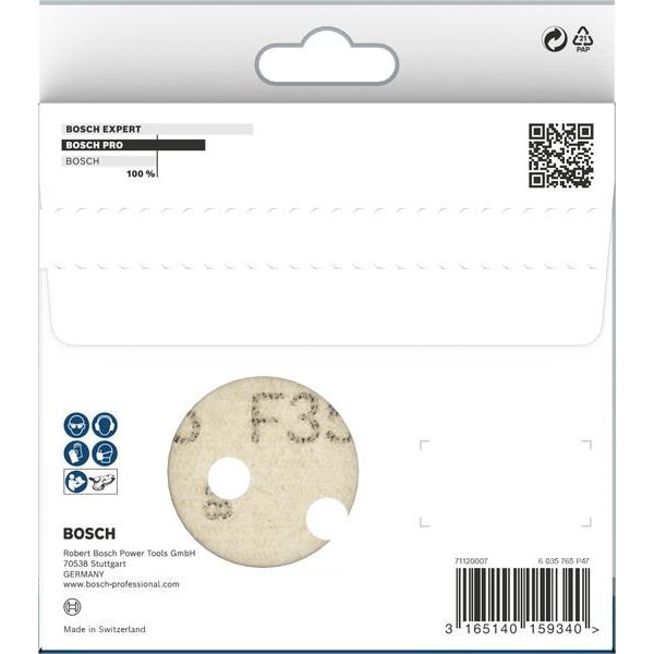 Bosch - Schleifpapier/Schleifvlies PRO F355 Schleifblatt, 125 2608605116 mm, G100, 5-tlg