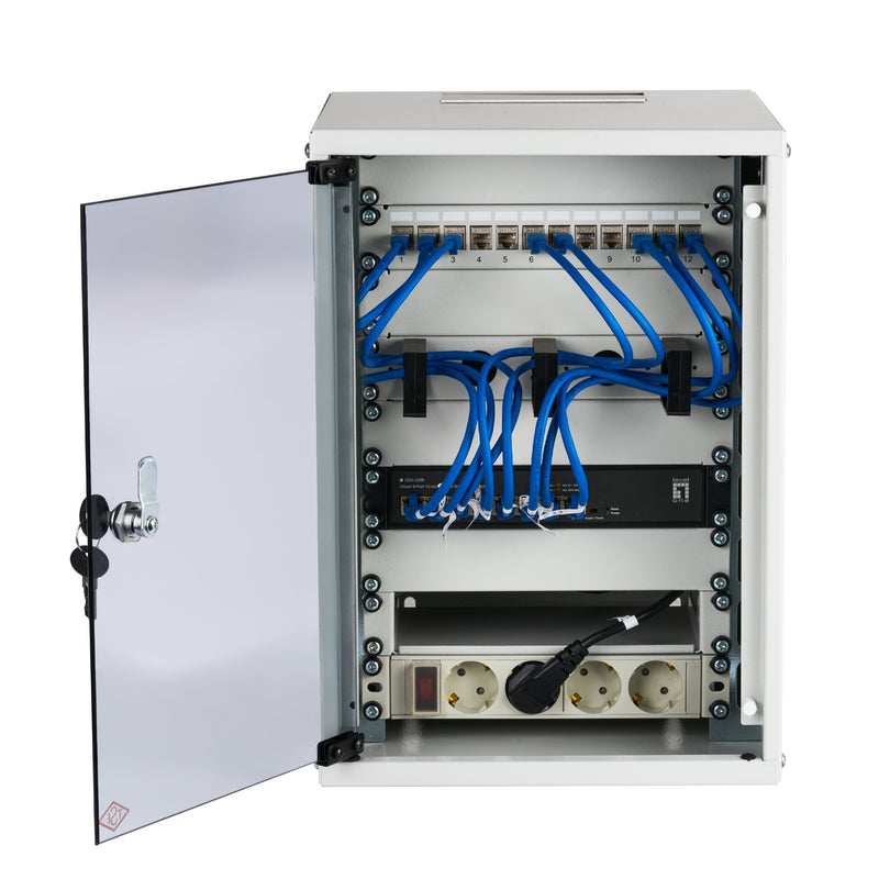 EFB-Elektronik - Netzwerkgehäuse Wandgehäuse WGB-1009GR.30-SET1 Set 10Zoll 9HE
