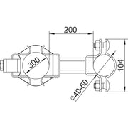 OBO Bettermann - Stangenhalter für Blitzschutz Träger isFang isFang TR100 200 Rohrm. Abst. 200mm − 2 Stück