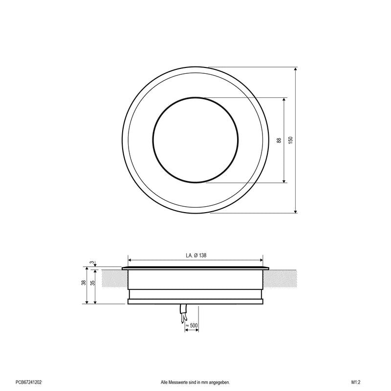 EVN Lichttechnik - Bodeneinbauleuchte LED-Bodeneinbauleuchte PCB67241202 IP67
