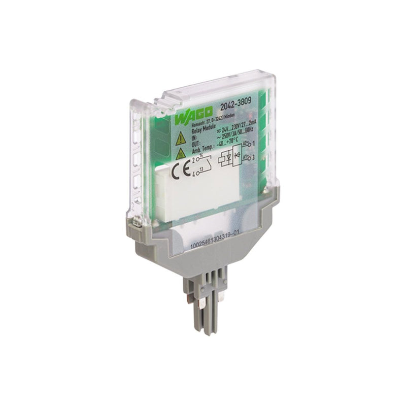 WAGO - Bauelementestecker Relaismodul 2042-3809 AC/DC 24 V 230 V − 6 Stück