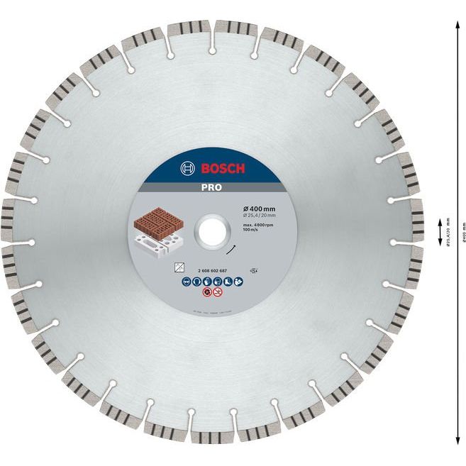 Bosch - Trenn-/Schleifscheibe Diamanttrennscheibe 2608602687 PRO Abrasive