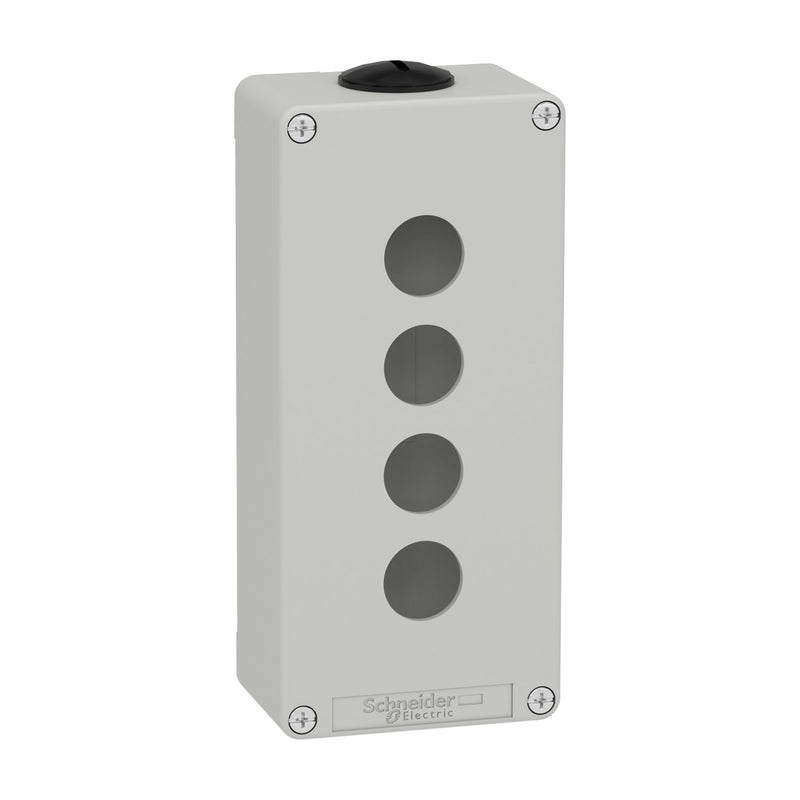 Schneider Electric - Gehäuse für Befehls- und Meldegeräte Leergehäuse XAP, Metall XAPD3204 grau, für 4x22mm