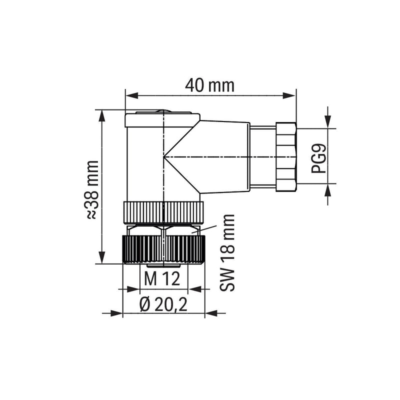 WAGO - Zubehör/Ersatzteile für Steuerungen Konfekt. Steckverbinder 5p 756-9216/050-000 M12-Bu gewinkelt