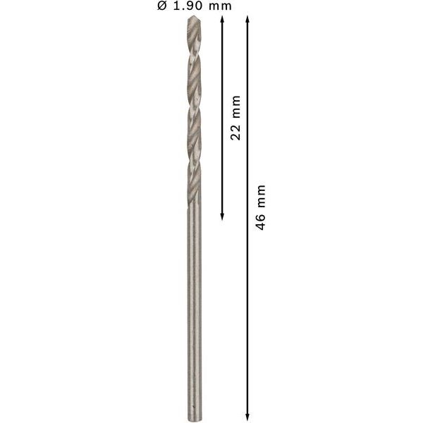 Bosch - Bohrer PRO Metal HSS-G 2608585474 Spiralbohrer 1,9 x