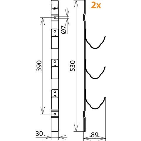 DEHN - Zubehör/Ersatzteile für Sicherheitsgeräte Haltevorrichtung HV 3HH f. 3 HH-Sicherungen