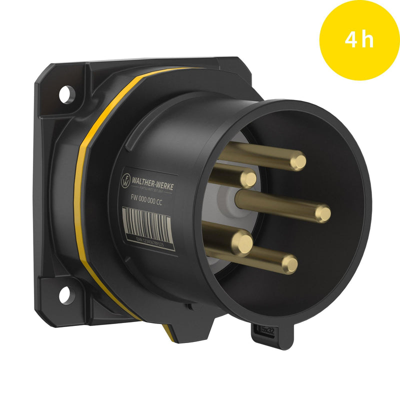 Walther Werke - CEE-Gerätestecker (IEC 60309) CEE NEO Phasenwender FW610504PH gerade 16A5P4h IP54 − 10 Stück