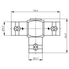 Telegärtner - Koax-Kupplung BNC-T-Stück 100023594 50 Ohm − 5 Stück