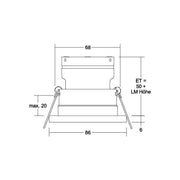 Brumberg Leuchten - Downlight/Strahler/Flutlicht Einbaumodul rund 37015070