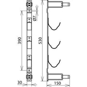 DEHN - Zubehör/Ersatzteile für Sicherheitsgeräte Haltevorrichtung HV 3HH SZ ET f. 3 HH-Sicherungen