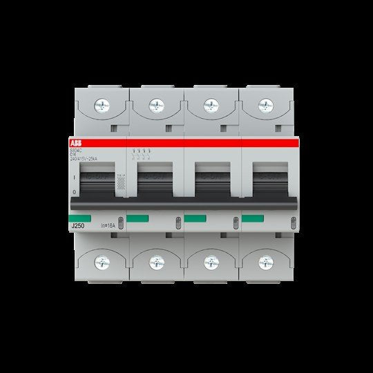 ABB Stotz S&J - Leitungsschutzschalter Sicherungsautomat S804C-C16 25kA 16A C 4p