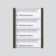 Siedle&Söhne - Zubehör/Ersatzteile für Türkommunikation Namensschild graph-met kpl 200029047-00 f.TM 611-4 GM