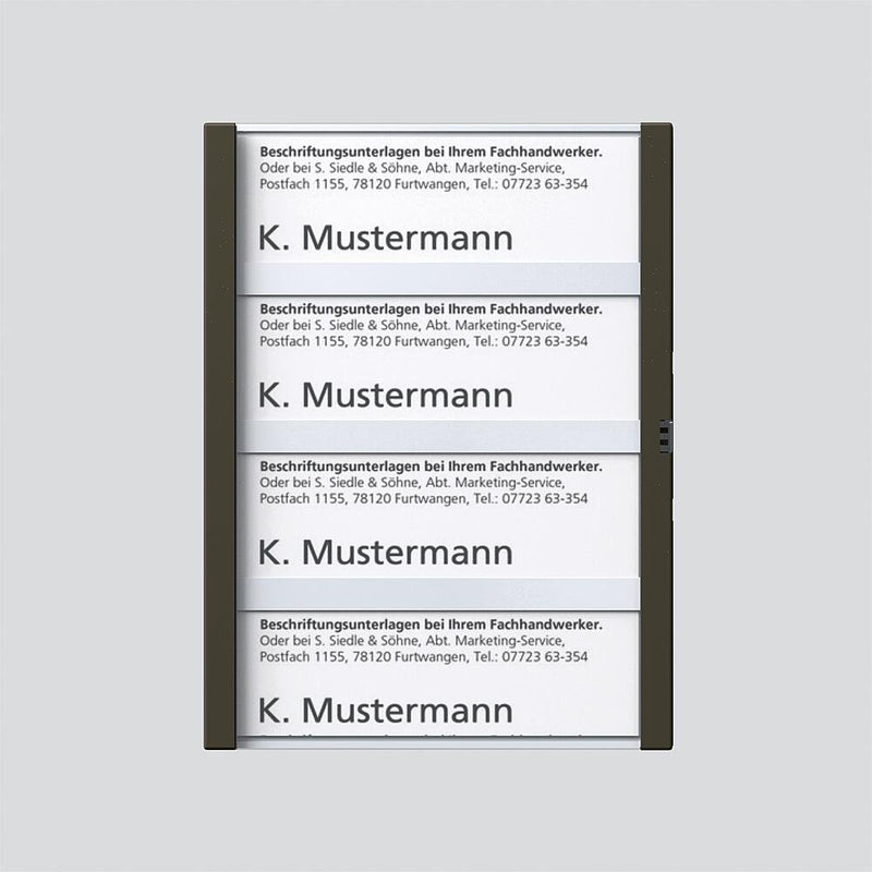Siedle&Söhne - Zubehör/Ersatzteile für Türkommunikation Namensschild graph-met kpl 200029047-00 f.TM 611-4 GM