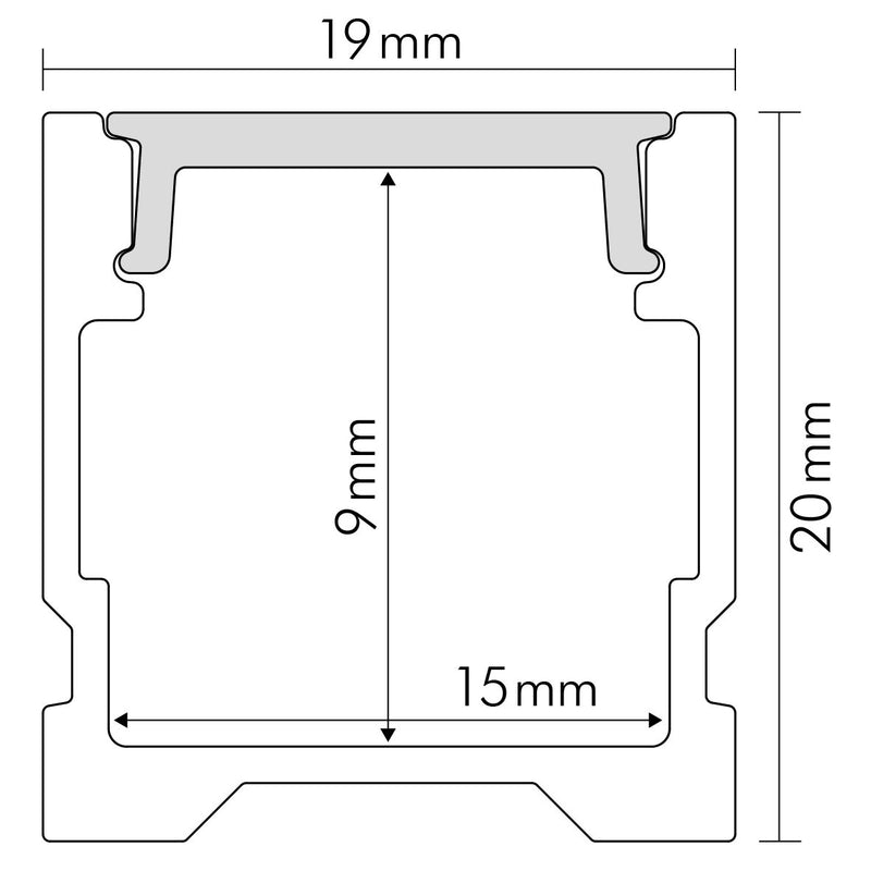 Nobile - Zubehör/Ersatzteile für Lichtschlauch/-band Alu U-Profil 2m 5011148801 Abdeckung opal