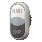 Eaton - Frontelement für Drucktaster Doppeldrucktaste M22-DDL-WS-GB1/GB0 beleuch.,beschriftet