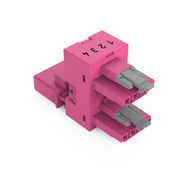 WAGO - Kompaktverteiler für steckbare Gebäudeinstallation h-Verteiler 4-polig 890-1683 Kod. B,pink − 50 Stück