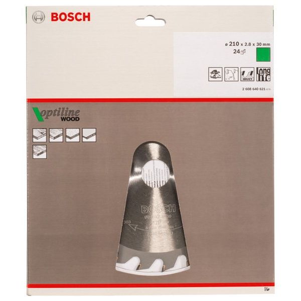 Bosch - Kreissägeblatt PRO Wood Kreissägeblatt, 2608640621 210 x 2,8 x 30 mm