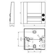 Grothe - Klingeldrücker Klingeltaster 2fach DOMOLUX DUO WS/SW 90x90x18,5mm, ws/sw