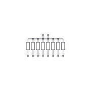 WAGO - Bauelement-Reihenklemme Widerstandsgatter 289-113 8Dioden o. Montagepl