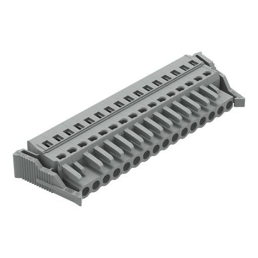 WAGO - Kabelsteckverbinder für Leiterplattensteckverbinder 1-Leiter-Federleiste 231-116/037-000 CAGECLAMP,2,5 mm²,gr − 10 Stück