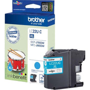 Brother - Verbrauchsmaterial für Telefax/Drucker/MFC Tintenpatrone LC-22UC cyan