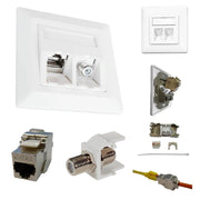 Kathrein - Kommunikationsanschlussdose Kupfer RJ45 Netzwerkdose Cat6A ESN 300 Kombi