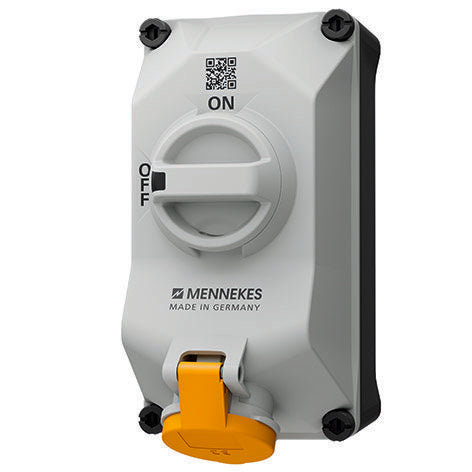 Mennekes - CEE-Steckdose abschaltbar, abgesichert (IEC 60309) Wandsteckdose 5601304G DUO 16A3P4h 110V