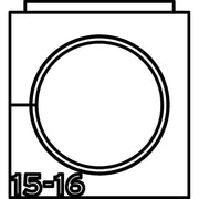 HellermannTyton - Kabelführung für Gehäuse/Schränke Einfachtülle VP-S_15-16 VarioPlate 15-16 mm − 20 Stück