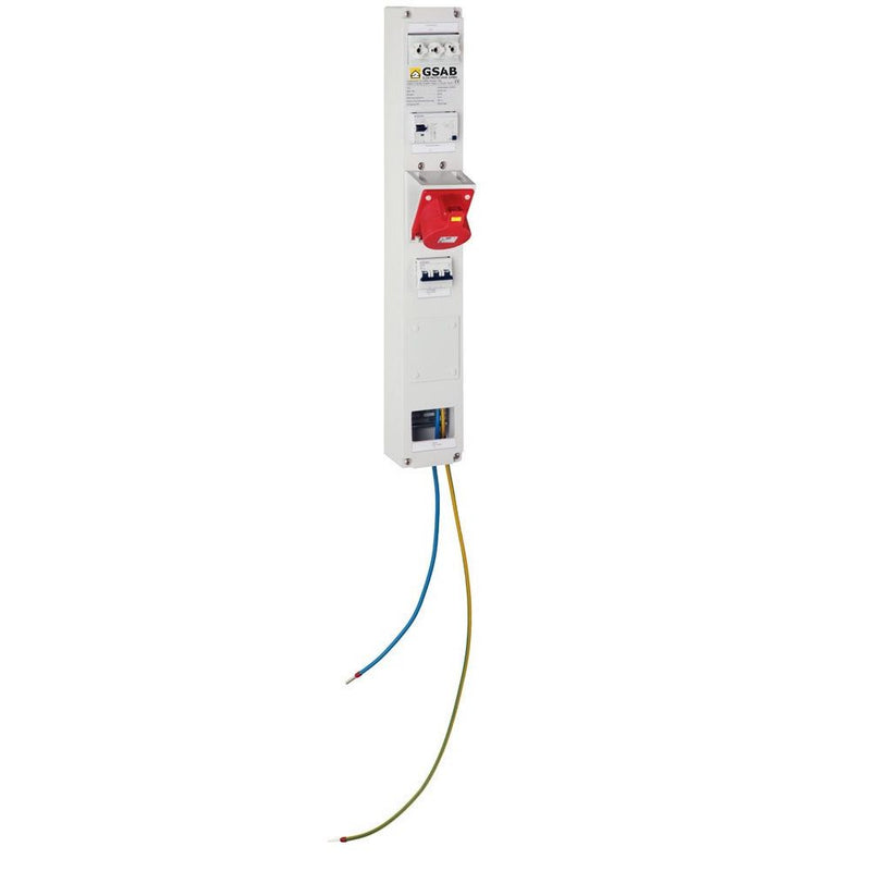 GSAB Elektrotechnik - CEE-Steckdosen-Kombination (IEC 60309) Systemleiste 99.00.023-Z CEE32 Zähler vorber