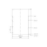 GSAB Elektrotechnik - Montageplatte für Verteilergehäuse Montageplatte 88M2000 H1208xB818 PVC6mm