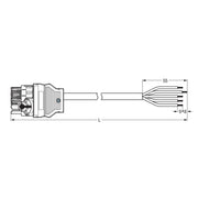 WAGO - Konfektionierte Leitung für steckbare Gebäudeinstallation konfekt. Anschlussleitung 771-8965/107-101 Eca,Verteiler − 1 Stück