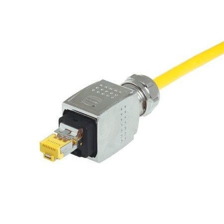 Harting - Rechtecksteckverbinder, Set (Industriesteckverbinder) Steckverbinder 09352250401 RJ45, IP67 Metall − 10 Stück