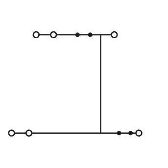 WAGO - Durchgangs-Reihenklemme Durchgangsklemme 870-538 0,08-2,5/4qmm gr L − 50 Stück