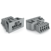WAGO - Geräteanschluss für steckbare Gebäudeinstallation Snap-In-Stecker 890-755 5-polig,Kod. B,grau − 50 Stück