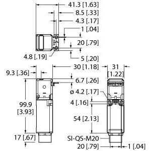 Turck - Einzelpositionsschalter Sicherheitsschalter SI-LS100F-Q5A mechanisch