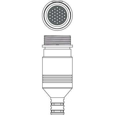 Leuze - Rundsteckverbinder, feldkonfektionierbar (Industriesteckverbinder) Leitungsdose D U-M30-30A-M