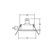 Brumberg Leuchten - Downlight/Strahler/Flutlicht NV-EB-Downlight 02-76020 50W GX5,3 mt-chr
