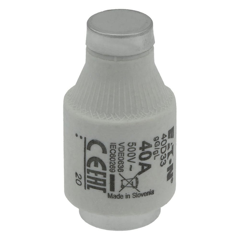 Eaton - D-Sicherungseinsatz Sicherungseinsatz Nieders. FUSE 40A D#40D33 40A AC 500V 50kA − 25 Stück